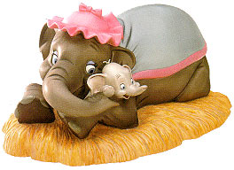 dumbo and mrs jumbo figurine